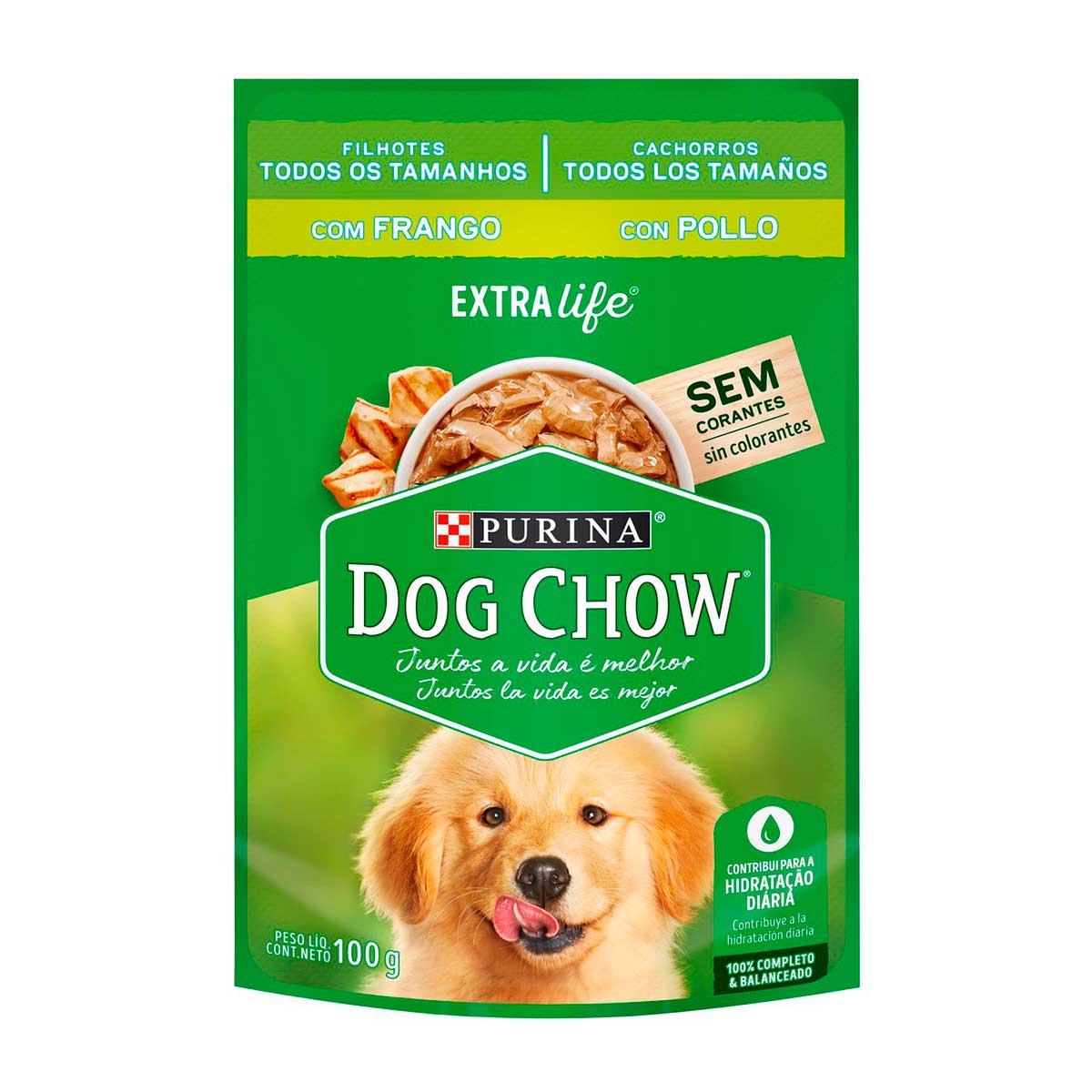 Ração Úmida para Cachorro Filhote Purina Dog Chow Frango com Molho Sachê 100g