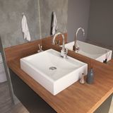 Kit Cuba RT49 com Torneira Luxo 1195 Metal e Válvula Click 1 Polegada B e Sifão Pvc e Flexível Compace Branca