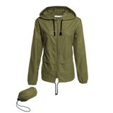 Capa De Chuva Leve Impermeável Avoogue Windbreaker Feminina Xl
