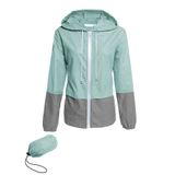 Capa De Chuva Avougue, Leve, Impermeável, Corta-vento, Azul Claro