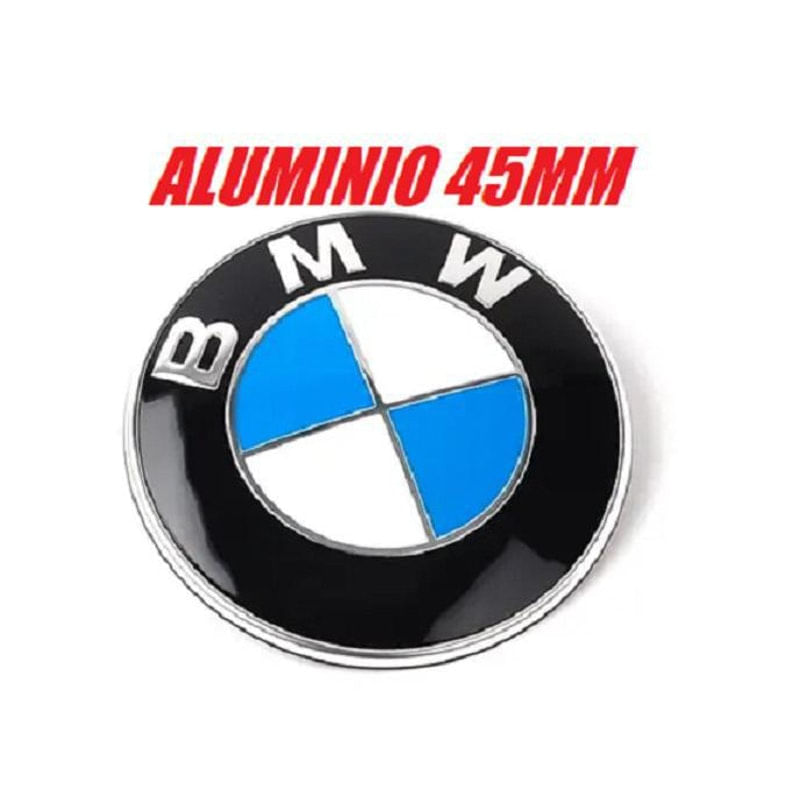 1 Emblema Adesivo Logo Bmw Aluminio Volante 45Mm Duplaface..Todas com ...