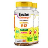 Kit 2 Gummy Vitamina B12 Methyl Unilife 30 Gomas Morango