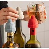 Tampa De Vinho Touca Gorro Em Silicone Rolha - Natal