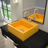 Kit Cuba Q395 com Torneira 1198 Metal e Válvula Click 1 Pol. meia Compace Amarelo