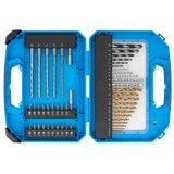 Kit P/ Furadeira E Parafusadeira 51 Peças P/ Metal Madeira