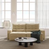Sofá Retrátil E Reclinável 4 Lugares 250cm Embaúba Extra Cabecasa Madeiramadeira Palha Diamante