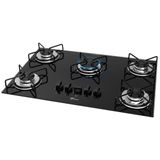 Cooktop 5 Bocas Fischer Aramado Chama Tripla Superautomático, Preto