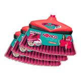 Vassoura Noviça Bettanin Colorida Original Sem Cabo Kit 3