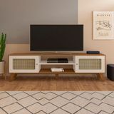 Rack Charlotte Para Tvs Até 75\" Cinamomo/off White