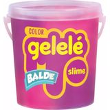 Balde Slime Color Gelelé Doce Brinquedo 457g 2 Cores Rosa E