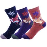 Meias Redondas Femininas Com Mistura De Algodão E Lã De Inverno Joyca &amp; Co.