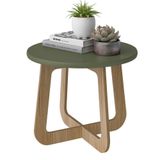 Mesa De Centro Jasmin 100% Mdf Menta/carvalho
