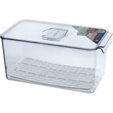 Caixa Organizadora Para Geladeira Com Tampa Acrilico 14x16x31cm