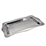 Bandeja Inox Grande Retangular Decorativa Multiuso 47x31 Cm