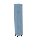 Roupeiro Em Aço Mt 1v 2 Portas Fechadura Com Prateleira Interna Azul Dali