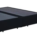 Base Box Queen Bipartido Suede Preto