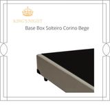 Base Box Solteiro Corino Bege