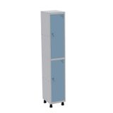 Roupeiro Em Aço Mt 1v 2 Portas Fechadura Com Prateleira Interna Cinza/azul Dali