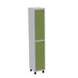 Roupeiro Em Aço Mt 1v 2 Portas Fechadura Com Prateleira Interna Cinza/verde Miró