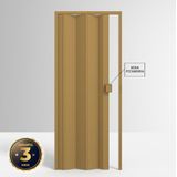 Porta de PVC Sanfonada 210x97cm Permatti Cerejeira Liso