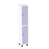 Roupeiro Em Aço Mt 1v 2 Portas - Fechadura Branco/lilás