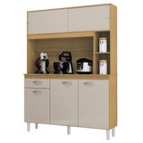 Armário De Cozinha Compacta 120cm Parisi P11 Damasco/off White - Mpozenato