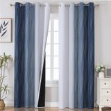 Cortinas Estelar Textiler Azul Marinho/branco Acinzentado 213x213cm
