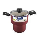 Cuscuzeira Tramontina Turim Vermelha | Antiaderente Starflon Max 14cm 1,9l
