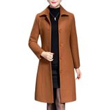 Casaco Jenkoon Feminino Wool Trench, Casaco Comprido De Inverno
