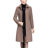 Casaco Jenkoon Feminino Wool Trench, Casaco Longo E Grosso De Inverno