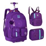 Mochila Rodinhas Rebecca Bonbon C Lancheira Térmica E Estojo