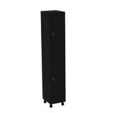 Roupeiro Em Aço Mt 1v 2 Portas - Fechadura Preto