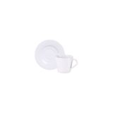 Conjunto Xícara Pires Chá Tramontina Vibrare Porcelana 185ml 2 Peças Tramontina