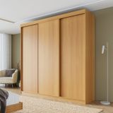 Guarda-roupa Casal 3 Portas De Correr Lisas Samambaia Cabecasa Madeiramadeira