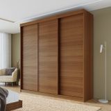 Guarda-roupa Casal 3 Portas De Correr Ripadas Samambaia Cabecasa Madeiramadeira