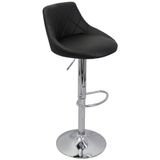 Banqueta Milano Carmel Estofada Giratória C/ Regulagem - Preto