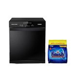 Kit Lava-louças Brastemp 8s Preto Blf08ae E Detergente Pó Finish 700g Kit Lava-louças Brastemp 8s Preto Blf08ae 220v E Detergente Pó Finish 700g