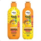 Kit Shampoo 300ml + Condicionador Salon Line Tô De Cachos Maracujá Kids 200ml
