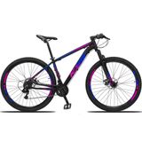 Bicicleta Aro 29 Ksw Xlt Shimano 17" Preto/azul E Rosa