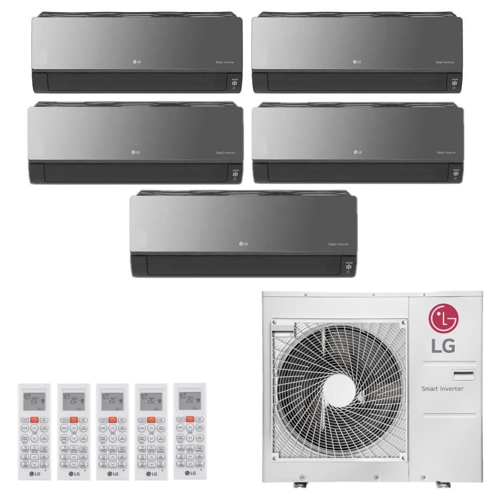 Ar Condicionado Multisplit Penta 5200 Btu(3x9000+7000+18000) Quente/frio - Inverter - LG - 220v - Amnw18gskr0 Amnw09gsjr0 Amnw07gsjr0 / A5