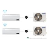 Kit Ar Condicionados Split Inverter Samsung Windfree Connect 2x12.000 BTUs Frio 220V Branco