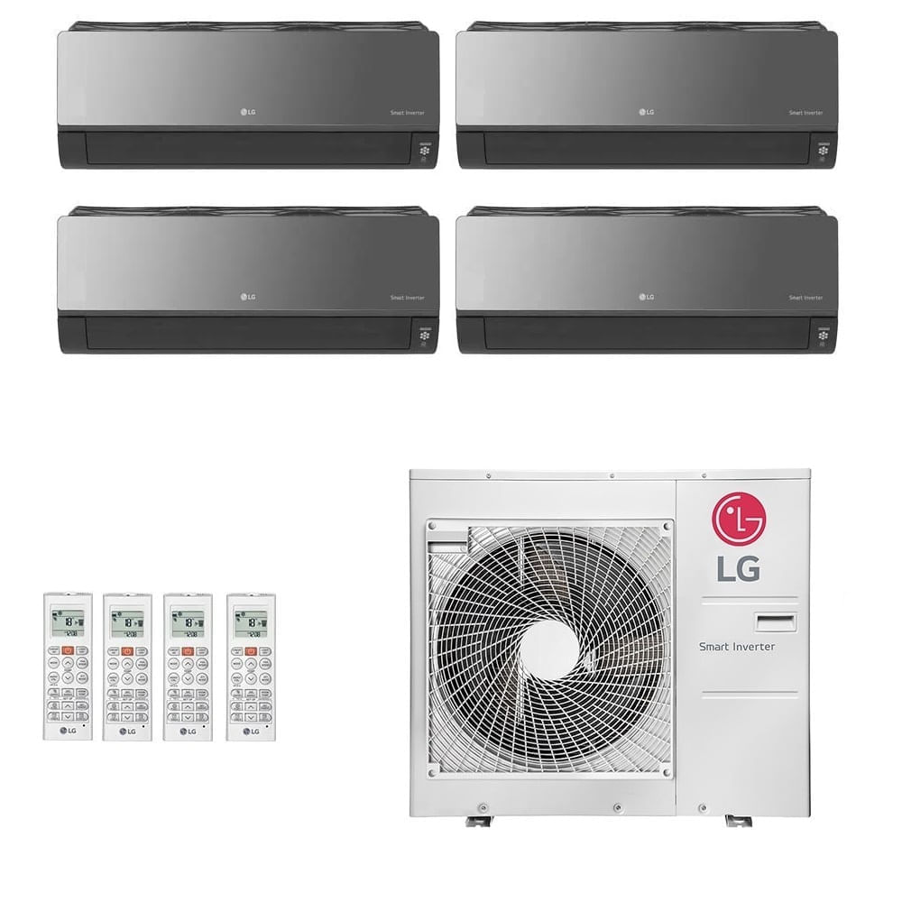 Ar Condicionado Multisplit Quad 49000 Btu(2x12000+7000+18000) Quente/frio - Inverter - LG - 220v - Amnw18gskr0 Amnw12gsjr0 Amnw07gsjr0 / A4