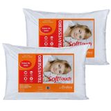 Kit 2 Travesseiros Altenburg Suporte Médio Soft Touch Para Quem Dorme De Costas