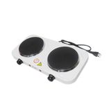 Fogão Elétrico Portátil De Mesa Disco 220v Duas Bocas Branco