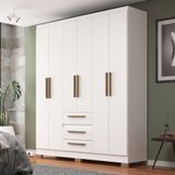 Guarda-roupa Casal 6 Portas E 3 Gavetas Branco