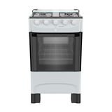Fogão 4 Bocas A Gás Mueller Mfi4bb Mesa Inox E Acendimento Automático Branco Bivolt