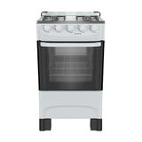 Fogão 4 Bocas A Gás Mueller Mfi4ba Mesa De Inox Acendimento Manual Branco