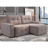 Sofa Retrátil E Reclinável 5 Lugares Noruega 290cm Cinza