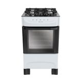 Fogão 4 Bocas A Gás Mueller Mfv4bb Mesa De Vidro E Acendimento Automático Branco Bivolt