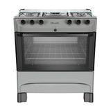 Fogão 5 Bocas A Gás Mueller Mfi5bb Mesa Inox E Acendimento Automático Titânio Bivolt